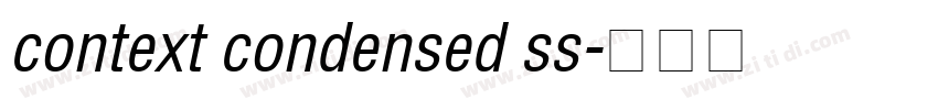 context condensed ss字体转换